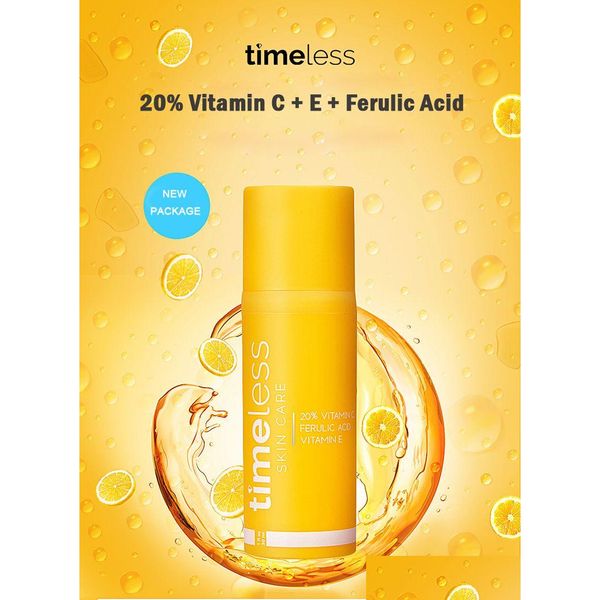 Autres produits de maquillage permanents Fond de teint Primer Temps de soin de la peau Moins de 20% Vitamine C 30 ml Sérum pour le visage Essence Ve Acide ferique Goutte Livrer Dhluy