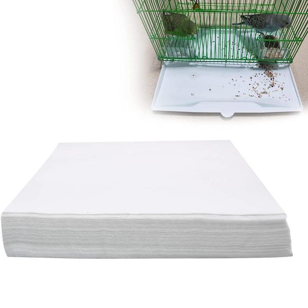 Autres fournitures pour animaux de compagnie 100pcs oiseaux perroquet cage doublure papiers jetables absorbant haute ténacité cages coussin pour fournitures de cage à oiseaux 221122