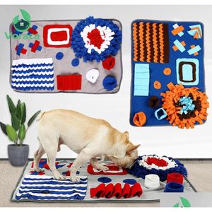 Autres fournitures pour animaux de compagnie 7450cm Pet Dog Puzzle Jouets Alimentation lente Tapis de nourriture Formation Foraging Renifler Funny Cat Snuffelmat Feeder Soft Pad C1 Dhu1R