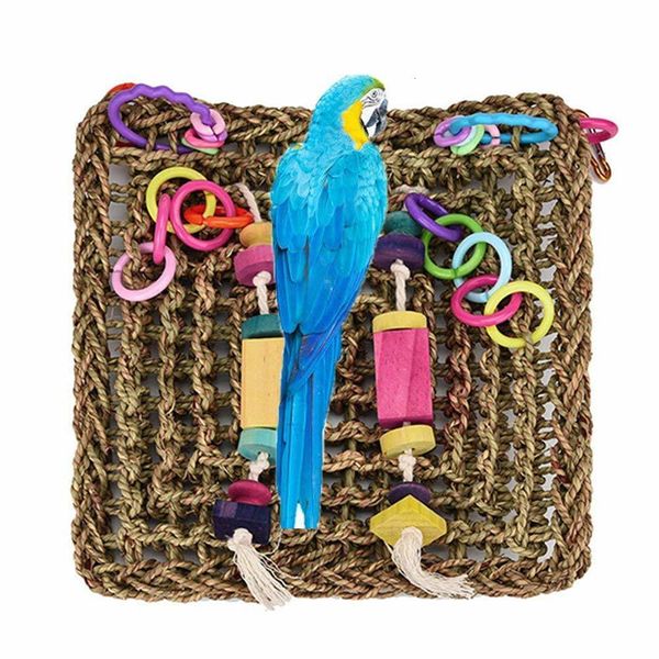 Autres fournitures pour animaux de compagnie Bird Foraging Wall Toy Perch Stand Braid Rope Escalade Échelle pour grand perroquet cacatoès gris africain Macaw Eclectus 221122