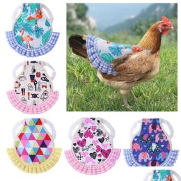 Otros suministros para mascotas de chaleco de pollo Protector de plumas Retenedor de ala trasera Protective Hens Duck Goose Decorative delantal con elástico ST DHMVB