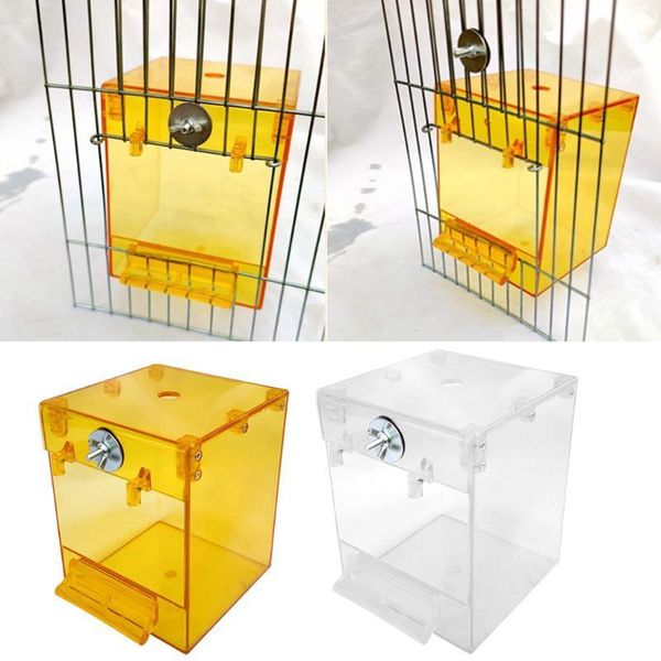 Autres fournitures pour animaux de compagnie Suspendus Bird Baignoire Cube de bain Perroquet Bain Boîte de douche Bol Cage Lavage Espace Nettoyage Accessoires de toilettage pour Canary Budgerigar 221122