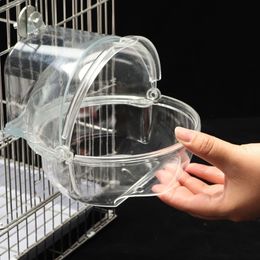 Other Pet Supplies K5DC Parrot Bath Tub Shower Box Bird For Cage Bathtub Transparent Bathing Screw On 230816