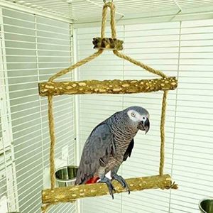 Andere huisdierbenodigdheden Lovebird Finch Canary Budgie Cage Perch Stand Bridge Swing Climbing Hout Training Hangmat speelgoed voor Bird 221122