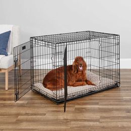 Autres fournitures pour animaux de compagnie MidWest Homes For Pets Double Door iCrate Metal Dog Crate 42 "dog house dog cage dog kennel HKD230821