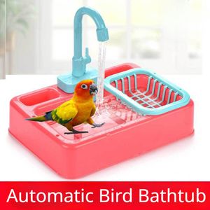 Andere huisdierbenodigdheden papegaai douchevogel bad bad zwembad badkooi voor Calopsita Parakeet speelgoed Cockatiel bekken bekken Corella 230816
