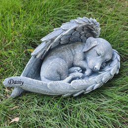Autres fournitures pour animaux de compagnie Fabricants de tombes en pierre commémorative pour chien gravées avec nom pour cadeaux et perte 230713