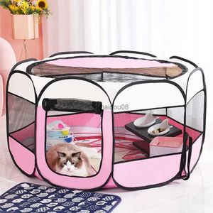 Autres fournitures pour animaux de compagnie Tente pour animaux de compagnie pliante portable Cage pour chien Tente pour chat Parc de haute qualité Opération facile Clôture octogonale Grande maison pour chiens en plein air HKD230821