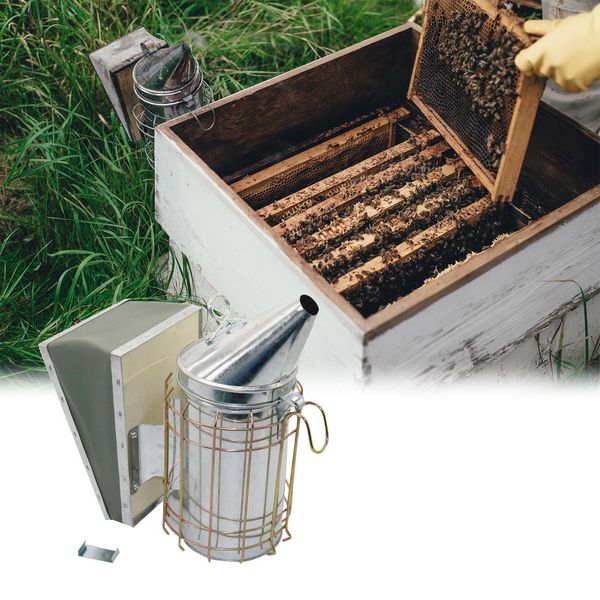 Otros suministros para mascotas Pulverizador de humo de acero inoxidable Ahumador de abejas Apicultura Apicultor Equipo de apicultura de abeja ahumado dedicado 1 pieza 230707
