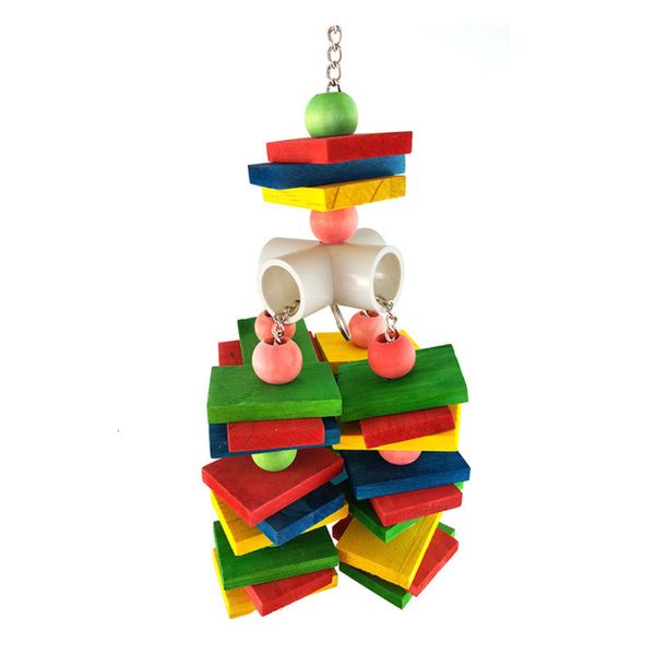 Autres fournitures pour animaux de compagnie Jouets pour perroquet blocs de construction colorés jouet à mâcher chaîne de morsure colorée échelle d'escalade échelle d'escalade jouets pour oiseaux 221122