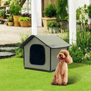 Autres fournitures pour animaux de compagnie Étanche Chat Maison Pliable Chien Lit Maison Pour Chiens Chats En Plein Air Fermé Chaud Chenil Amovible Chien Accessoires Fournitures Pour Animaux HKD230821