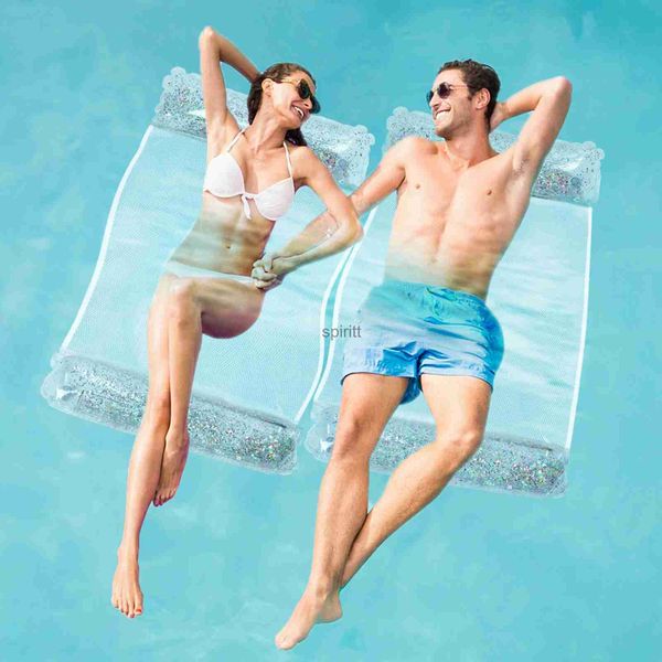 Autres piscines SpasHG 1/2pcs Hamac d'eau inclinable Gonflable Flottant Matelas de natation Mer Piscine Anneau Piscine Partie Jouet Lit de salon pour la natation YQ240111