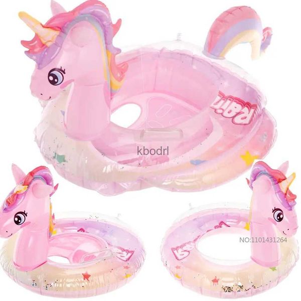 Otras piscinas SpasHG 2023 Nuevo Bebé Arco Iris Lentejuelas Caballo Anillo de natación Bebé Adulto Juego de agua Tubo Flotador Asiento Nadar Círculo Inflable Piscina Fiesta Juguete YQ240129