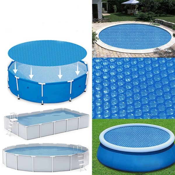 Autres piscines SpasHG Couverture de piscine ronde de 681012 pieds Tapis de protection anti-poussière Baignoire solaire Accessoires de couverture à bulles familiales extérieures 230712