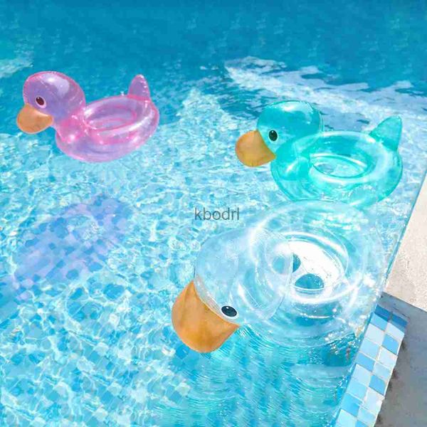 Otras piscinas SpasHG Pato transparente para niños Anillo de natación inflable Asiento Anillo de axila infantil Círculo de natación Piscina de verano Flotador Fiesta en la playa Juguetes YQ240129