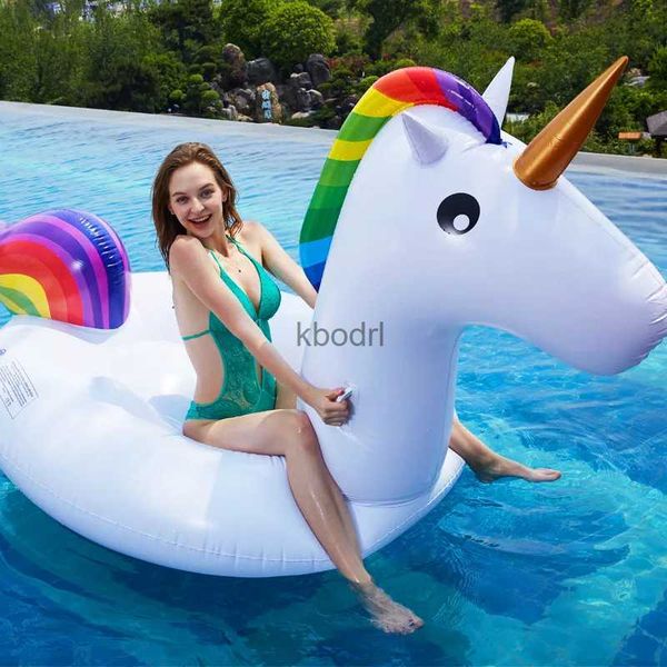 Autres piscines SpasHG Licorne géante pour adultes enfants gonflable anneau de natation tube flottant extérieur siège de natation piscine plage fête sports nautiques jouets YQ240129