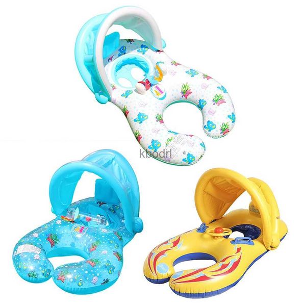 Autres piscines SpasHG gonflable bébé anneaux de natation siège flottant pare-soleil enfant en bas âge cercle de natation amusant piscine baignoire plage fête été jouets d'eau YQ240129