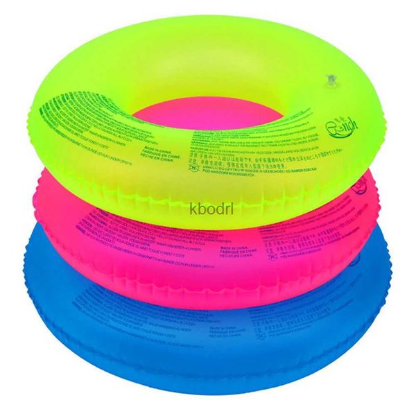 Otras piscinas SpasHG Tubo de anillo de natación inflable para niños Adultos Flotador de salvavidas fluorescente Boya Flotador de piscina Inflable Vueltas de natación para niños Color aleatorio YQ240129