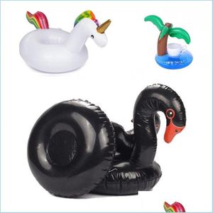 Autres Piscines Spashg Mini Dessous De Verre Gonflable Cocotier Crabe Porte-Gobelet Fun Beach Party Piscine Flotteur Jouet Décoration Fournitures Dhaxk