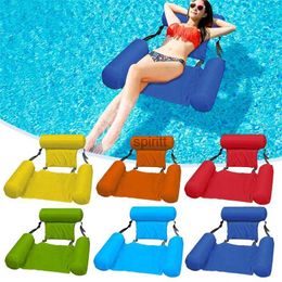Autres piscines SpasHG PVC été gonflable pliable anneau rangée piscine eau hamac matelas d'air lit chaise de plage sports nautiques tapis de piscine YQ240111
