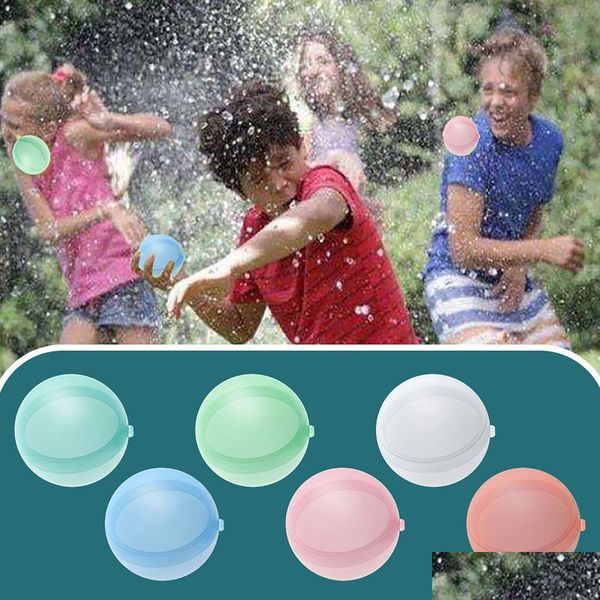 Otras piscinas Spashg Globos de agua reutilizables para niños Adts Summer Splash Party Toys Easy Quick Fun Outdoor Backyard Sile Bomb Balls Dh8Js