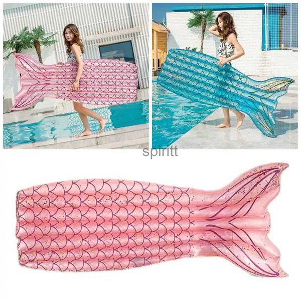 Autres piscines SpasHG Paillettes sirène flottant rangée pour adultes piscine flotteurs lit matelas gonflable eau hamac chaise sports nautiques jouet YQ240111