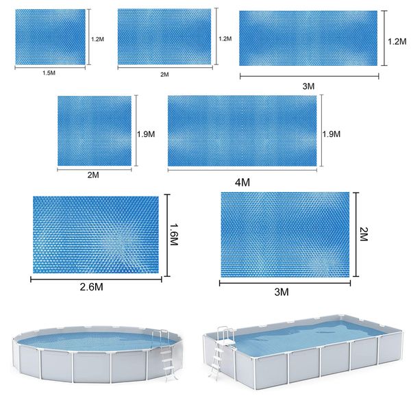 Autres Piscines SpasHG Couverture De Piscine Rectangulaire Solaire D'été Étanche Piscine Baignoire Poussière Extérieure PE Film À Bulles Couverture Accessoire Couverture De Piscine Goutte 230712