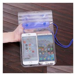 Andere zwembaden Spashg Universal Mobile Phone Waterproof Swimming Pouch Case Clear Pvc Sealed Underwater Cell Protect Bags With Strap Dhxln