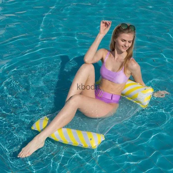 Autres piscines SpasHG Hamac d'eau inclinable matelas flottant gonflable anneau de natation piscine fête jouet lit de salon pour la natation YQ240129