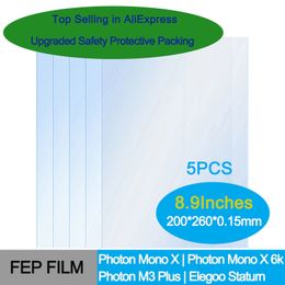 Autres fournitures pour imprimantes Film FEP 8 9 pouces 260 200 0 15 mm pour ANYCUBIC P sur Mono X 6k M3 Plus Elegoo 2 Pièces 3D Accessoires LCD SLA DLP 221114
