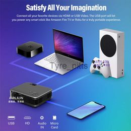 Andere projectoraccessoires AUN Miniprojector 4K A30 Smart TV Thuisbioscoop Bioscoop Draagbare projectoren LED-beamer 3D-film Via HD USB-poort Basisversie x0717