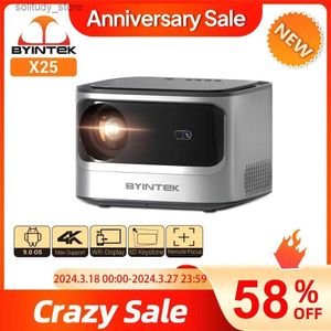 Autres accessoires de projecteur BYINTEK X25 Projecteur Full HD 1080P 4K Vidéo Autofocus WiFi Intelligent LCD LED Vidéo Home Cinéma Projecteur Q240322