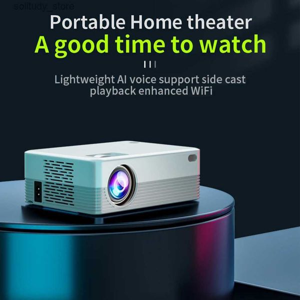 Autres accessoires de projecteur H5 Vidéo Films en plein air 720P Home 4K Système de théâtre WiFi sans fil intelligent Q240325