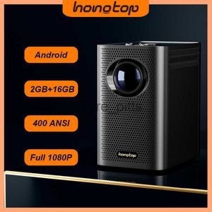 Otros accesorios para proyectores HONGTOP S30 Android 10 16GB 4K Proyector de cine en casa Versión global 1080P Proyector Full HD 400 lúmenes ANSI Proyector portátil x0717