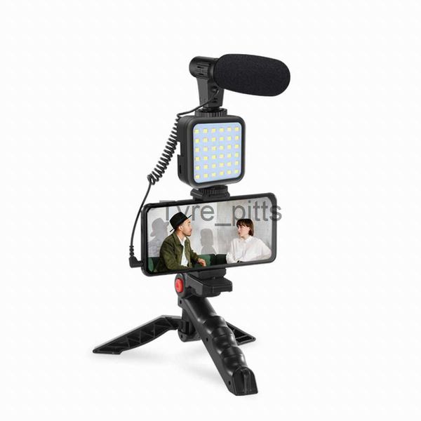 Autres accessoires de projecteur led vidéo lightVlog Shooting Kits Studio Photography Suit Avec Microphone LED Fill Light Trépied Pour Smartphone Caméra Vidéo x0717