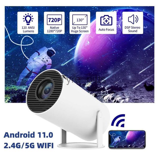 Otros accesorios para proyectores Proyector inteligente portátil MINI 1080P 5G WIFI TV Cine en casa Cine HDMI Android 11.0 para XIAOMI SAMSUNG Teléfono móvil Freestyle x0717