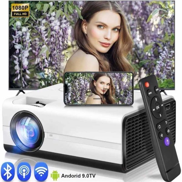 Otros accesorios para proyectores T01 HD Mini proyector Native1280 x 720P LED Android 2.4G/5GWiFi Proyector Video Home Cinema Smart Movie Game Proyector x0717