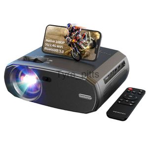 Autres accessoires de projecteur WEWATCH V50 Portable 5G WIFI Projector Mini Smart Real 1080P Full HD 200 pouces Grand écran LED Bluetooth pris en charge x0717 x0711