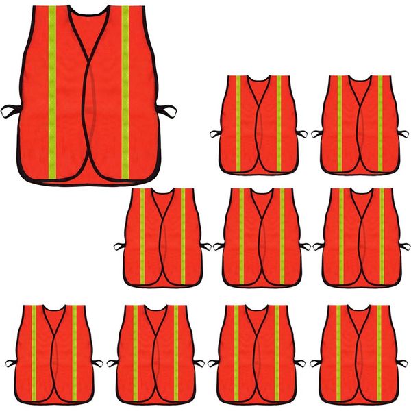 Otro equipo de protección L Chalecos de seguridad de alta visibilidad Tamaño ajustable Chaleco reflectante al por mayor ligero para superar el embalaje 2010 Amkw5