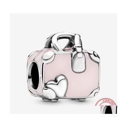 Otro Real 925 Sterling Sier Passport Pink Travel Bag Charm Pendant Fit Original M Pulsera Joyería Drop Delivery Dhdk0