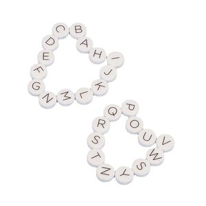 Autres perles de forme ronde Sile Alphabet 12 mm lettres de dentition en vrac pour bricolage sucette infantile Chian Chewlry Drop livraison bijoux Dhgarden Dheal
