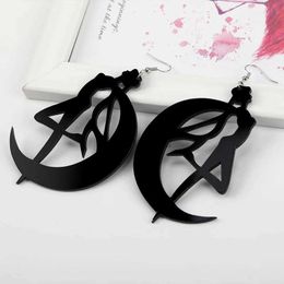 Autres boucles d'oreilles Sailor Moon Bangle Sexy Sexy Grand suspension inhabituelle Black Pendants Modern Womens Drop Boucles d'oreilles 2022 Bijoux de créateur 240419