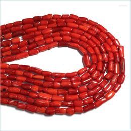 Andere zie PIC Natural Red Coral Bead Irregar Losse kralen voor het maken van armband ketting sieraden voortreffelijke cadeau-maat 5x10-6x10mm lengt dhiv8