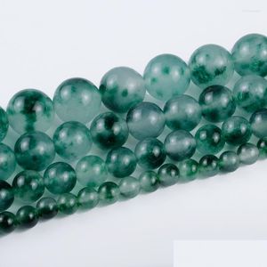 Andere zie foto natuursteen kralen b kleur water gras jade agaat ronde los voor het maken van doe -het -zelf armband oorbellen sieraden 15 4/6/8/10/12m dh8t1