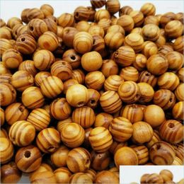 Autres Voir Pic Perles de bois naturel Lâche Pin rond Bande de bois Spacer Bracelet Collier Bijoux Makingsee Brit22 Drop Livraison 2022 Dhkbp