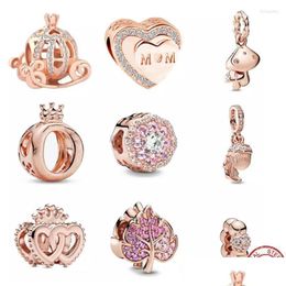 Autre Voir Pic Original Or Rose Perle Citrouille Voiture Maman Amour Double Coeur Charme Fit Charms Sier 925 Bracelet Diy Femmes Jewelrysee Picse Dhu1H