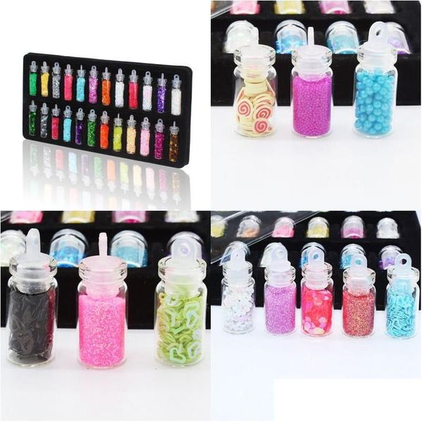 Autres Paillettes Nail Beauté Accessoire Bricolage Perles De Verre Poudre Flash 48 Couleurs Femmes Manucure Ornements Nouveau Modèle 6Zs J2 Drop Deliver Dhmkl