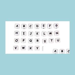 Andere set van 26 -st alfabetbrief Letter Food Grade BPA Sile kauwen kauwen voor kinderziektes ketting in 26 letters drop levering sieraden losse dhxx
