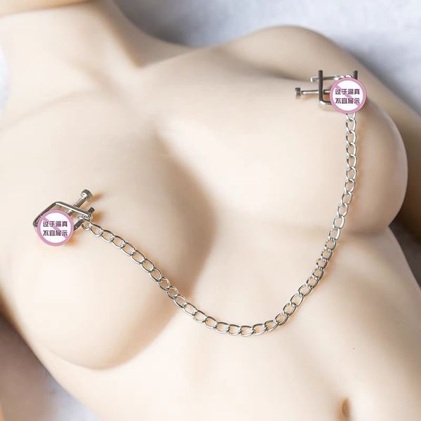 Autres produits de sexe Sexy Chain Breast Clip Stimulant Mamelon Mimic Temptation Tuning Sm Labia Major Femme Punitive Toy 230404