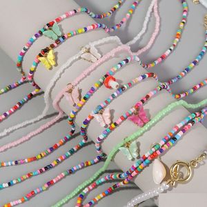 Autre navire Bohemian Colorf Soft Argile Perles Colliers Couleur Or Double Couches Shell Pendentif Collier Drop Livraison Bijoux Colliers P Dhl8V